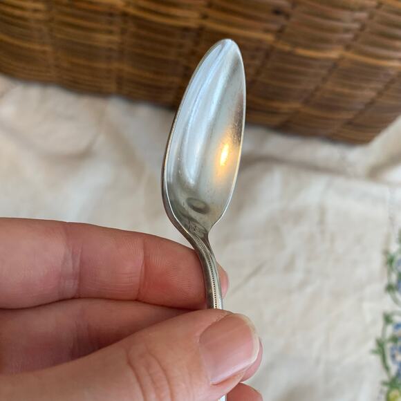 Antique Nancy Dean Silverplate Teaspoon By Wallace Silver 1930 Discontinued - Picture 9 of 10